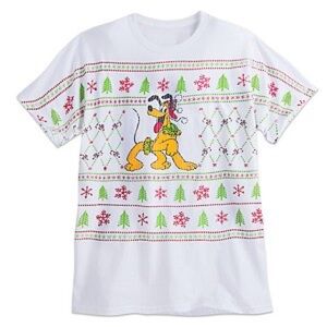 Disney Adult Shirt - Santa Pluto Sweater Design Tee - 2XL